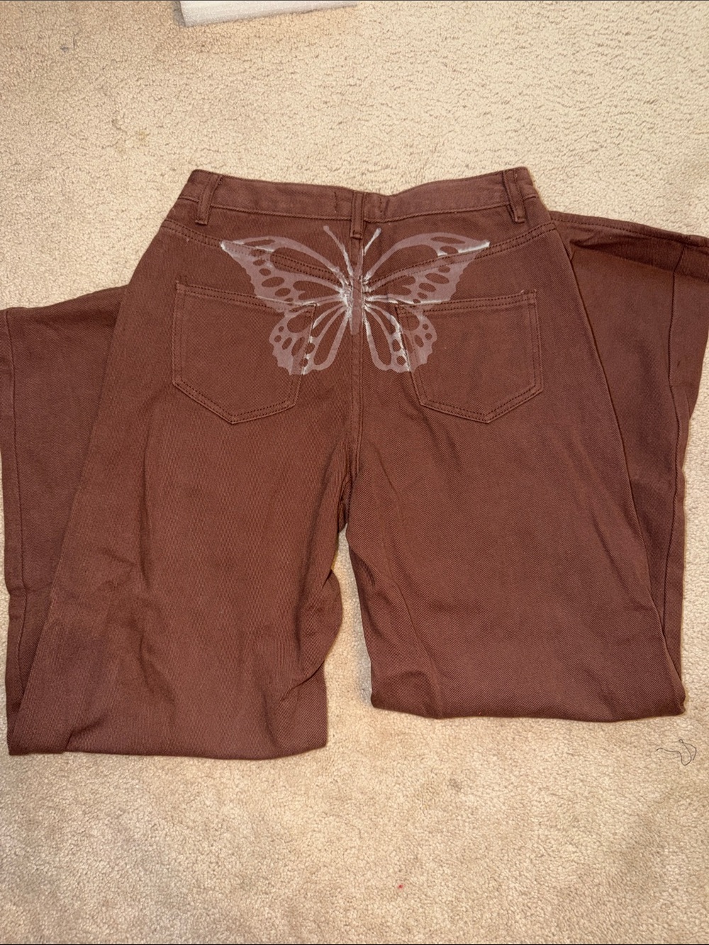 Tiger mist new Brown Butterfly Back Pocket Jeans